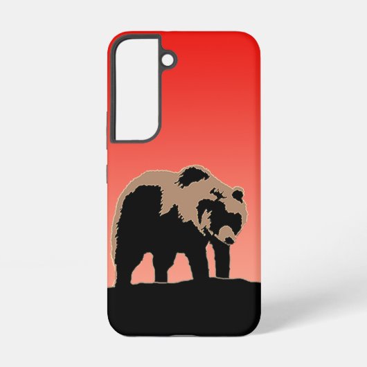 Grizzlybär bei Sonnenuntergang - Original Wildlife Samsung Galaxy Hülle (Rückseite)