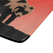 Grizzlybär bei Sonnenuntergang - Original Wildlife Schneidebrett (Ecke)