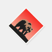 Grizzlybär bei Sonnenuntergang - Original Wildlife Serviette (Ecke)