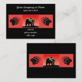 Grizzlybär bei Sonnenuntergang - Original Wildlife Visitenkarte (Vorne/Hinten)