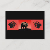 Grizzlybär bei Sonnenuntergang - Original Wildlife Visitenkarte (Rückseite)