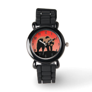 Grizzlybär bei Sonnenuntergang - Originale Wildlif Armbanduhr