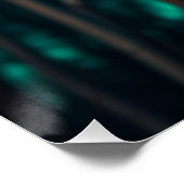 Grizzlybär, Birches und Aurora Art Poster (Ecke)