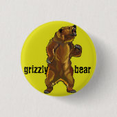 Grizzlybär Button (Vorderseite)