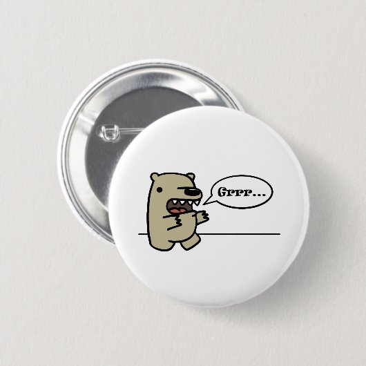 Grizzlybär Button (Vorne & Hinten)