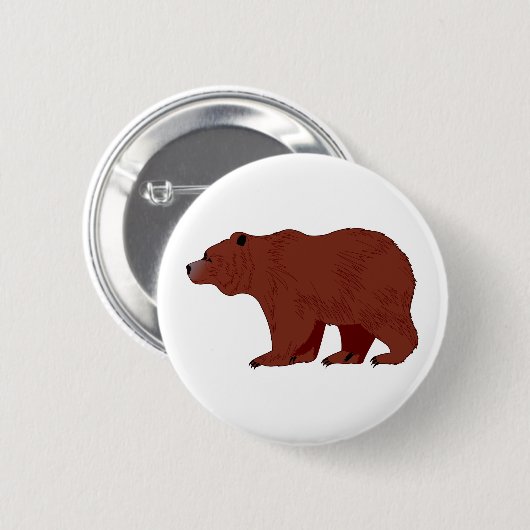 Grizzlybär Button (Vorne & Hinten)