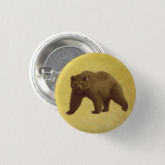Grizzlybär Button (Vorne & Hinten)