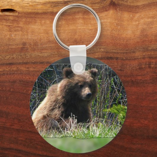 Grizzlybär Cub Schlüsselanhänger (Vorderseite)
