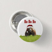 Grizzlybär des Knopfes w/Christmas Button (Vorne & Hinten)