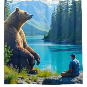 Grizzlybär Duschvorhang