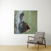 Grizzlybär Ein Lachs gefangen Wandteppich (Beispiel (Horizontal))