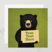 Grizzlybär Einladung (Vorne/Hinten)
