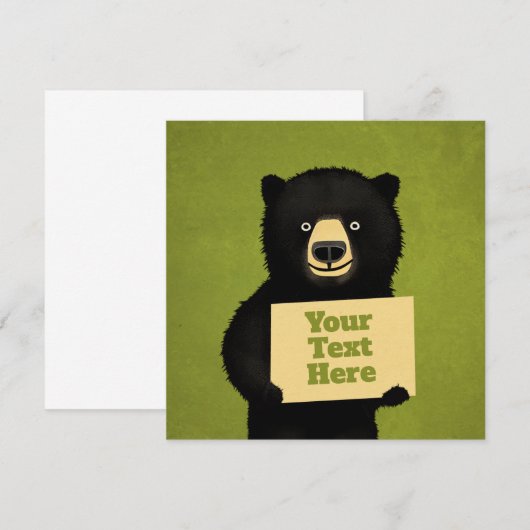 Grizzlybär Einladung (Vorne/Hinten)