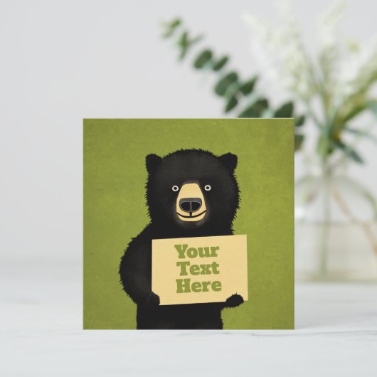 Grizzlybär Einladung (Stehend Vorderseite)