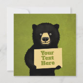 Grizzlybär Einladung (Vorderseite)