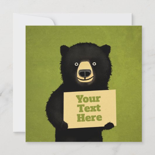 Grizzlybär Einladung (Vorderseite)