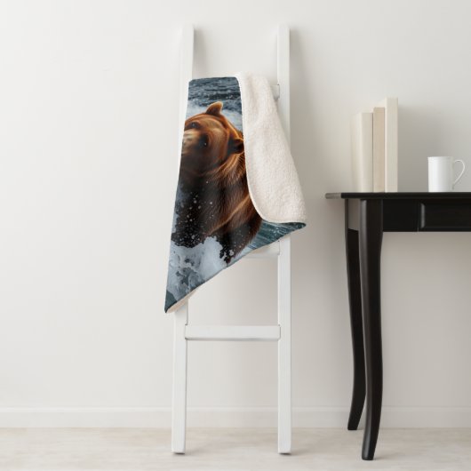 Grizzlybär fängt Lachs Sherpadecke (Beispiel)