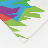 Grizzlybär farbenfrohe Pop Kunst abstrakt Fleecedecke (Ecke)