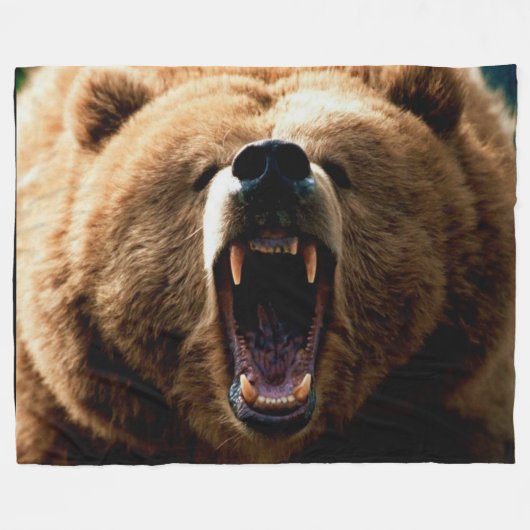 GRIZZLYBÄR FLEECEDECKE (Vorderseite (Horizontal))