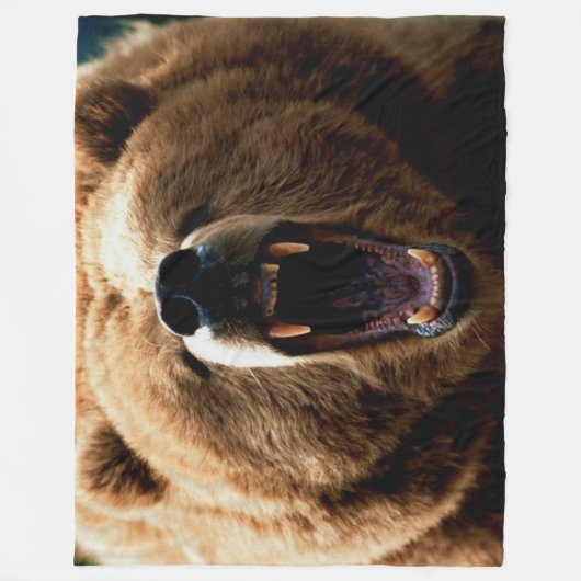 GRIZZLYBÄR FLEECEDECKE (Vorderseite)