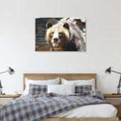Grizzlybär gepackte Leinwand (Insitu (Schlafzimmer))