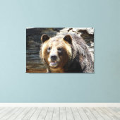 Grizzlybär gepackte Leinwand (Insitu (Holzboden))