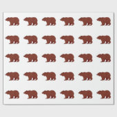 Grizzlybär Geschenkpapier (Flach)