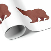 Grizzlybär Geschenkpapier (Rolleneckpunkt)