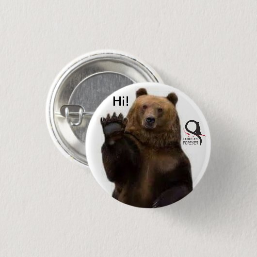 Grizzlybär hallo button (Vorne & Hinten)