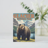 Grizzlybär im Glacier Nationalpark Montana Postkarte (Stehend Vorderseite)