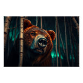 Grizzlybär im Wald Poster (Vorderseite)