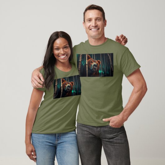 Grizzlybär im Wald T-Shirt (Unisex)