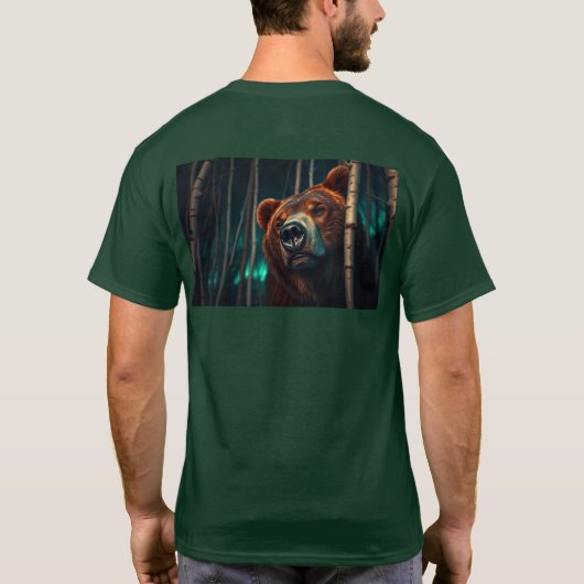Grizzlybär im Wald T-Shirt (Rückseite)