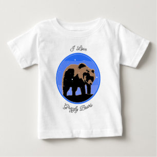 Grizzlybär im Winter - Original Wildlife Art Ba Baby T-shirt