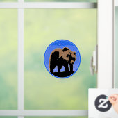 Grizzlybär im Winter - Original Wildlife Art Fensteraufkleber (Zuhause)