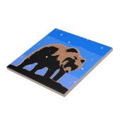 Grizzlybär im Winter - Original Wildlife Art Fliese (Seite)
