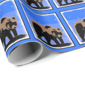 Grizzlybär im Winter - Original Wildlife Art Geschenkpapier (Rolleneckpunkt)