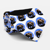 Grizzlybär im Winter - Original Wildlife Art Krawatte (Gerollt)