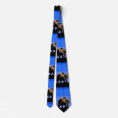 Grizzlybär im Winter - Original Wildlife Art Krawatte (Rückseite)