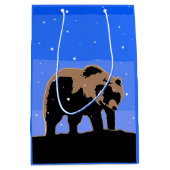Grizzlybär im Winter - Original Wildlife Art Mittlere Geschenktüte (Vorderseite)