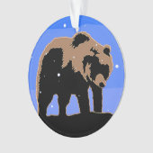 Grizzlybär im Winter - Original Wildlife Art Ornament (Vorderseite)