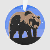 Grizzlybär im Winter - Original Wildlife Art Ornament (Vorderseite)