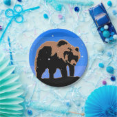 Grizzlybär im Winter - Original Wildlife Art Pappteller (Party)