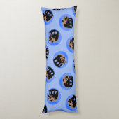 Grizzlybär im Winter - Original Wildlife Art Seitenschläferkissen (Rückseite (Vertikal))