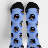 Grizzlybär im Winter - Original Wildlife Art Socken (Oben)