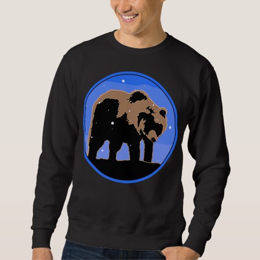 Grizzlybär im Winter - Original Wildlife Art Sweatshirt (Vorderseite)