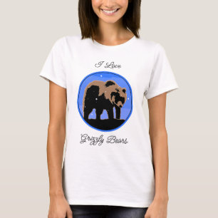 Grizzlybär im Winter - Original Wildlife Art T-Shirt