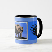 Grizzlybär im Winter - Original Wildlife Art Tasse (VorderseiteRechts)