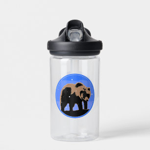 Grizzlybär im Winter - Original Wildlife Art Trinkflasche