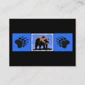 Grizzlybär im Winter - Original Wildlife Art Visitenkarte (Rückseite)